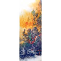 Ali Abbas, 11 x 30 inch, Watercolor on Paper, Figurative Painting, AC-AAB-329 Ali Abbas, 11 x 30 inch, Watercolor on Paper, Figurative Painting, AC-AAB-329